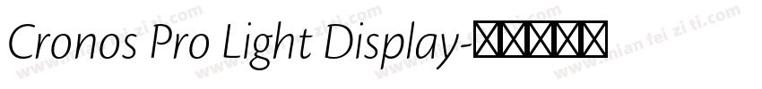 Cronos Pro Light Display字体转换